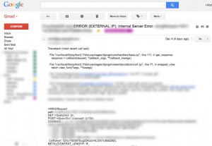 Django's error email sample